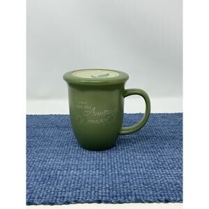 ABBEY PRESS Green Coffee Tea Mug W/Lid "You Are An Amazing Woman" Proverbs 31:29